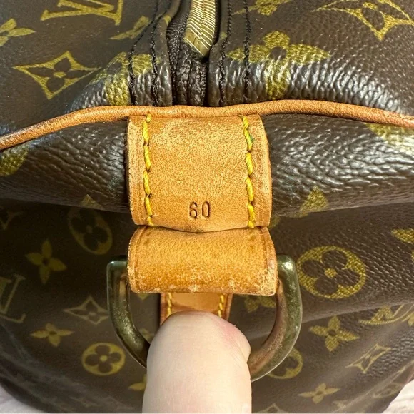 🟥 SOLD! Louis Vuitton Keepall 60 Bandouliere Monogram Duffle Bag Travel Luggage - Picture 5 of 17
